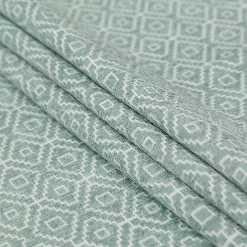 Chenille Jacquard - Spa Diamond Geometric - British Imported - Joann Fabrics