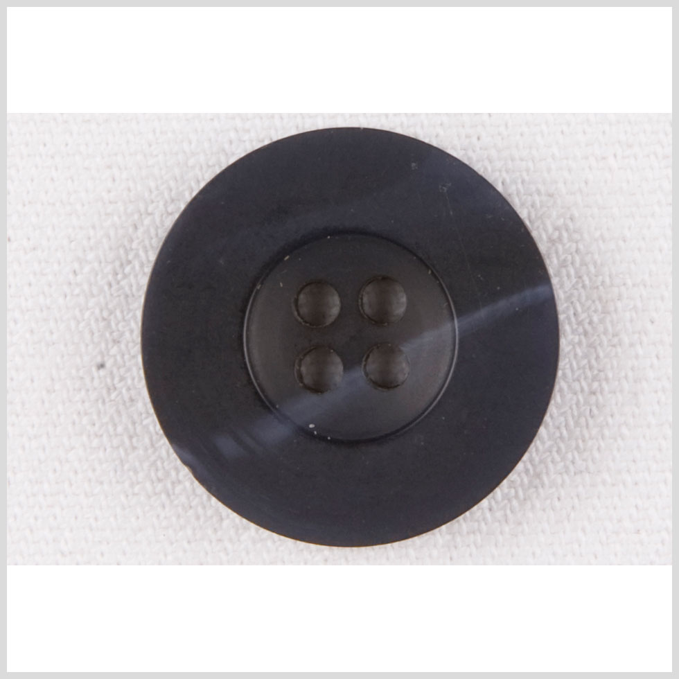 Plastic 4-Hole Button - 32L/20mm - Navy Blue Wide Flat Rim - Joann Fabrics