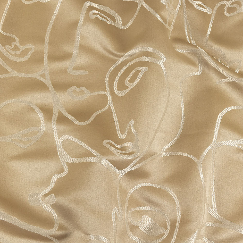 Drapery Jacquard - Champagne Face to Face - British Imported - Joann Fabrics