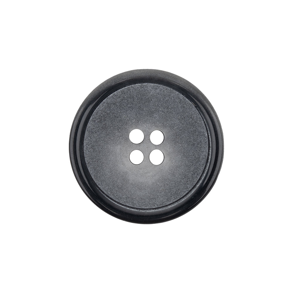 Matte Dove Gray and Shiny Midnight Narrow Rimmed 4-Hole Plastic Button - 36L/23mm - Joann Fabrics