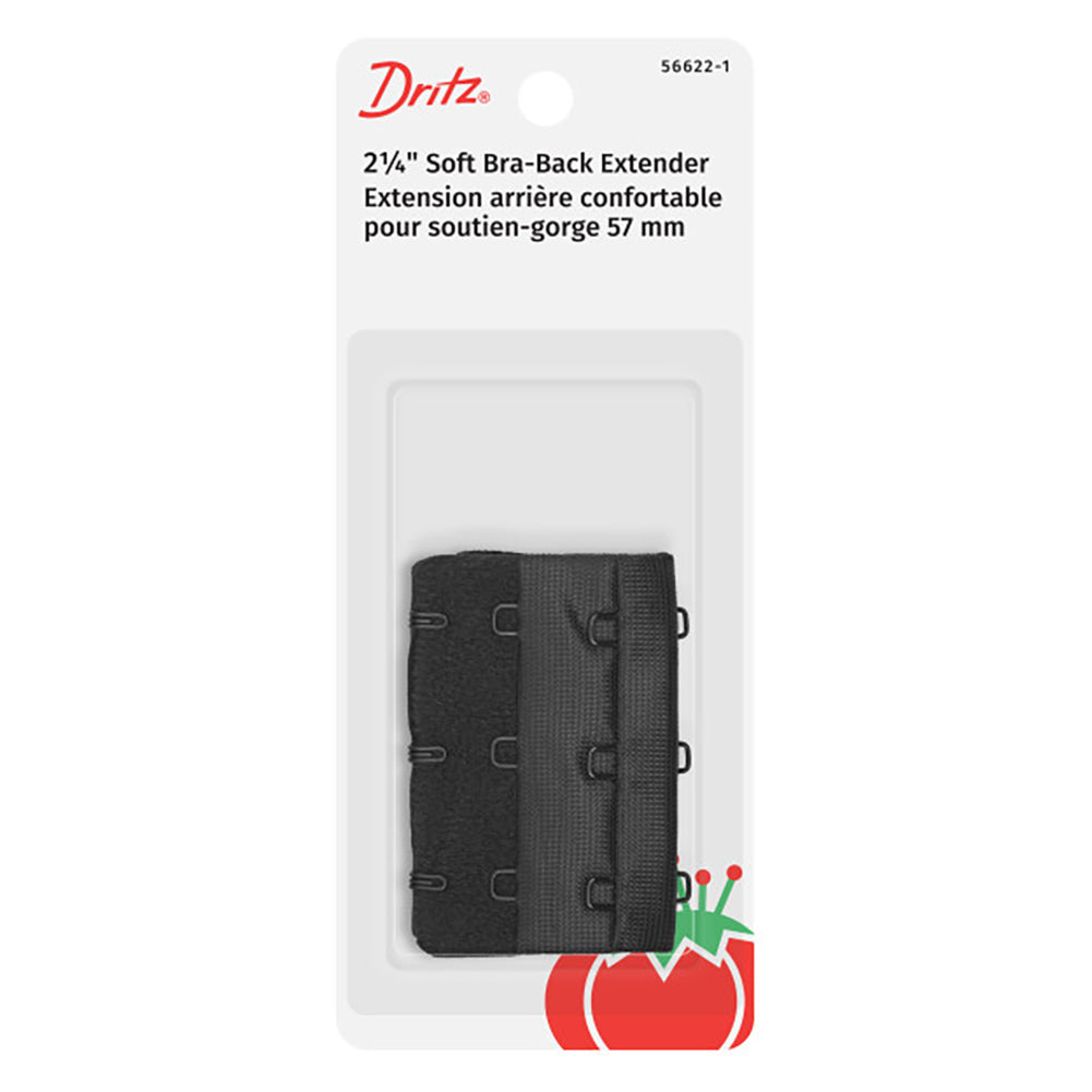 Dritz Soft Bra-Back Extender - Black - 2.25