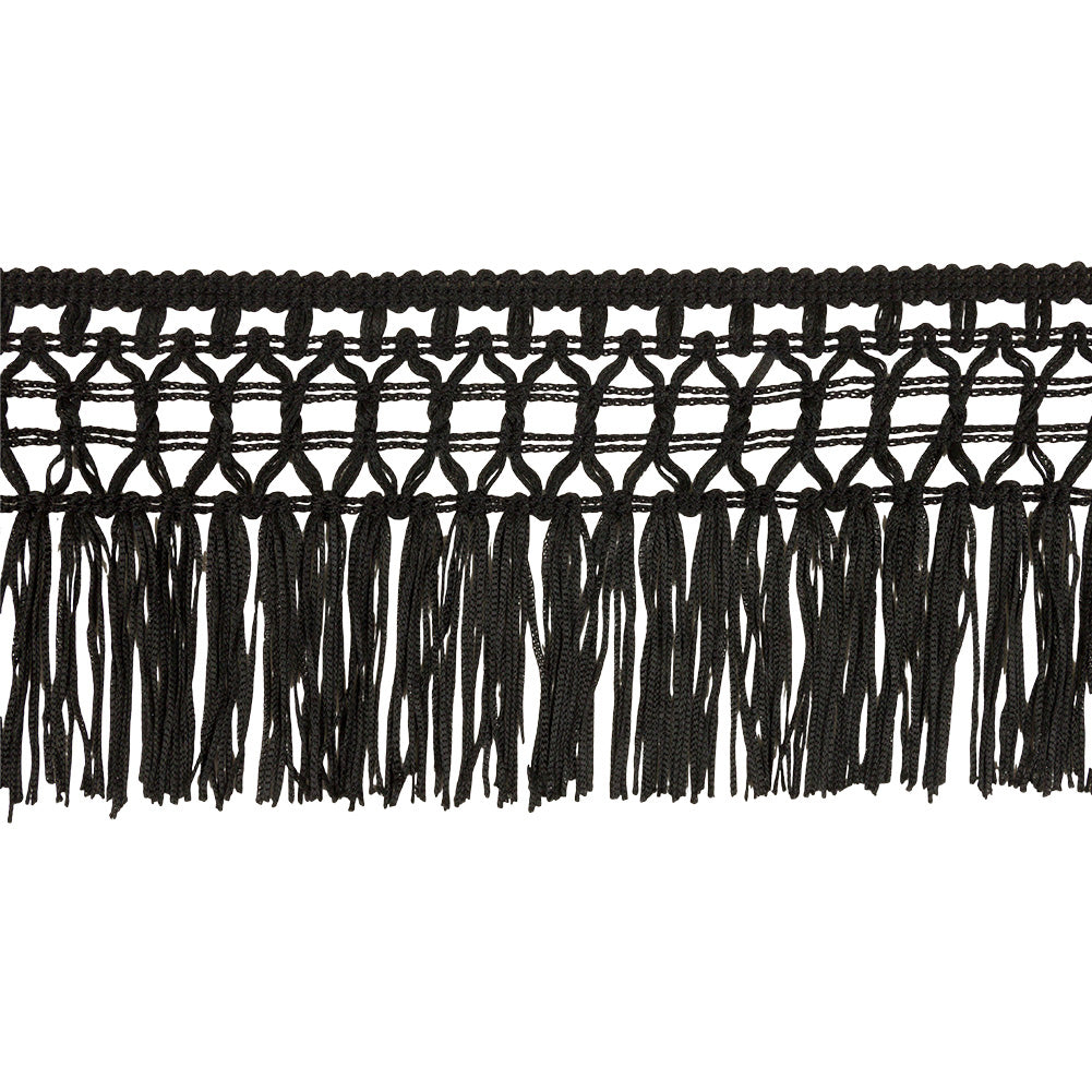 Black Lace Top Chainette Fringe - 4