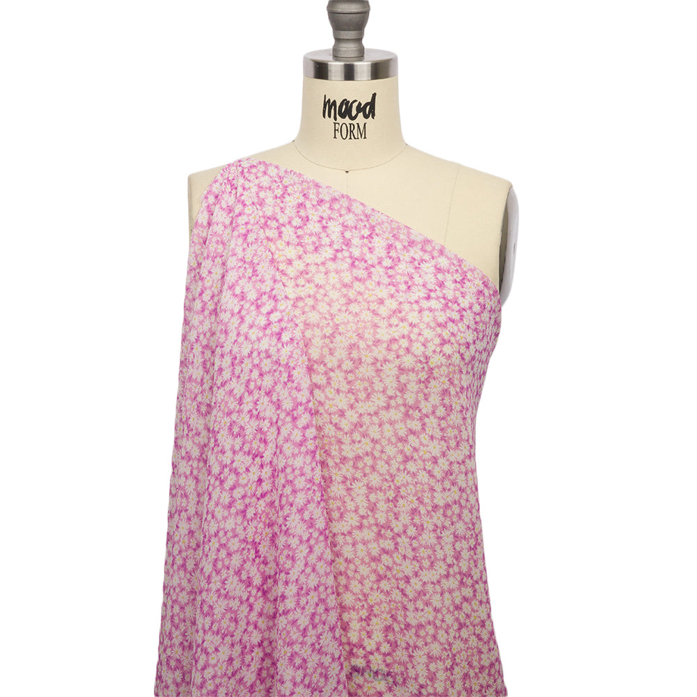 Viscose Georgette - Pink and White Floral - Sunday in the Park Print - Mood Exclusive Secret Garden Collection - Joann Fabrics