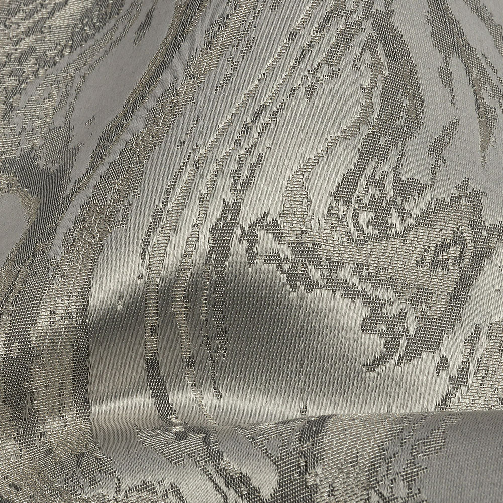 Metallic Drapery Jacquard - Platinum Metamorphic Swirls - British Imported - Joann Fabrics