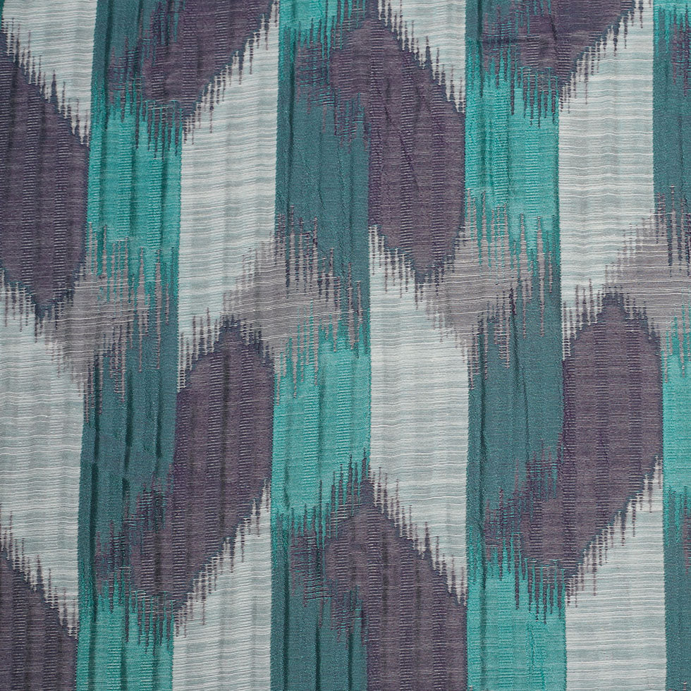 Indian Aqua Purple Ikat-Like Poly/Cotton Brocade - Joann Fabrics
