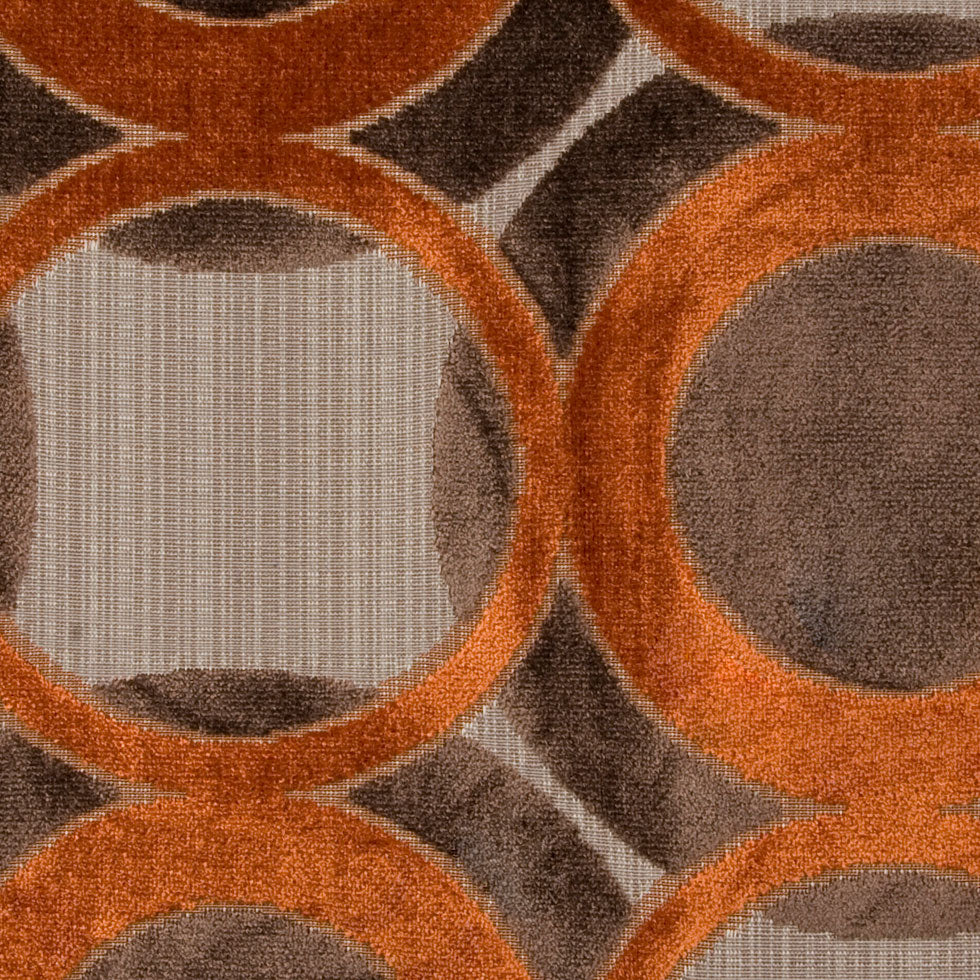 Chocolate/Pumpkin Geometric Chenille - Joann Fabrics
