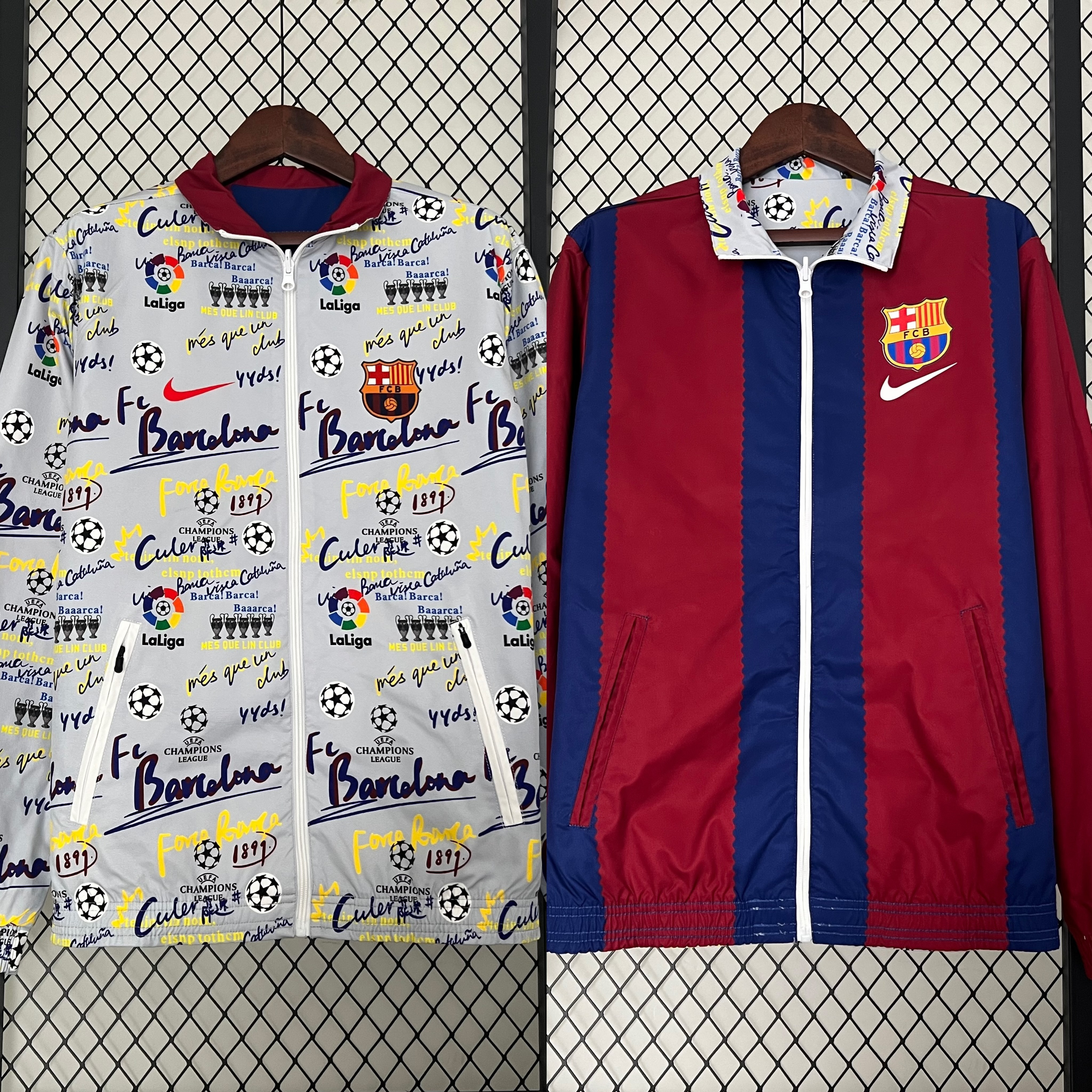 2025/2026 Barcelona Reversible Windbreaker Soccer Jersey 1:1 Thai Quality 04