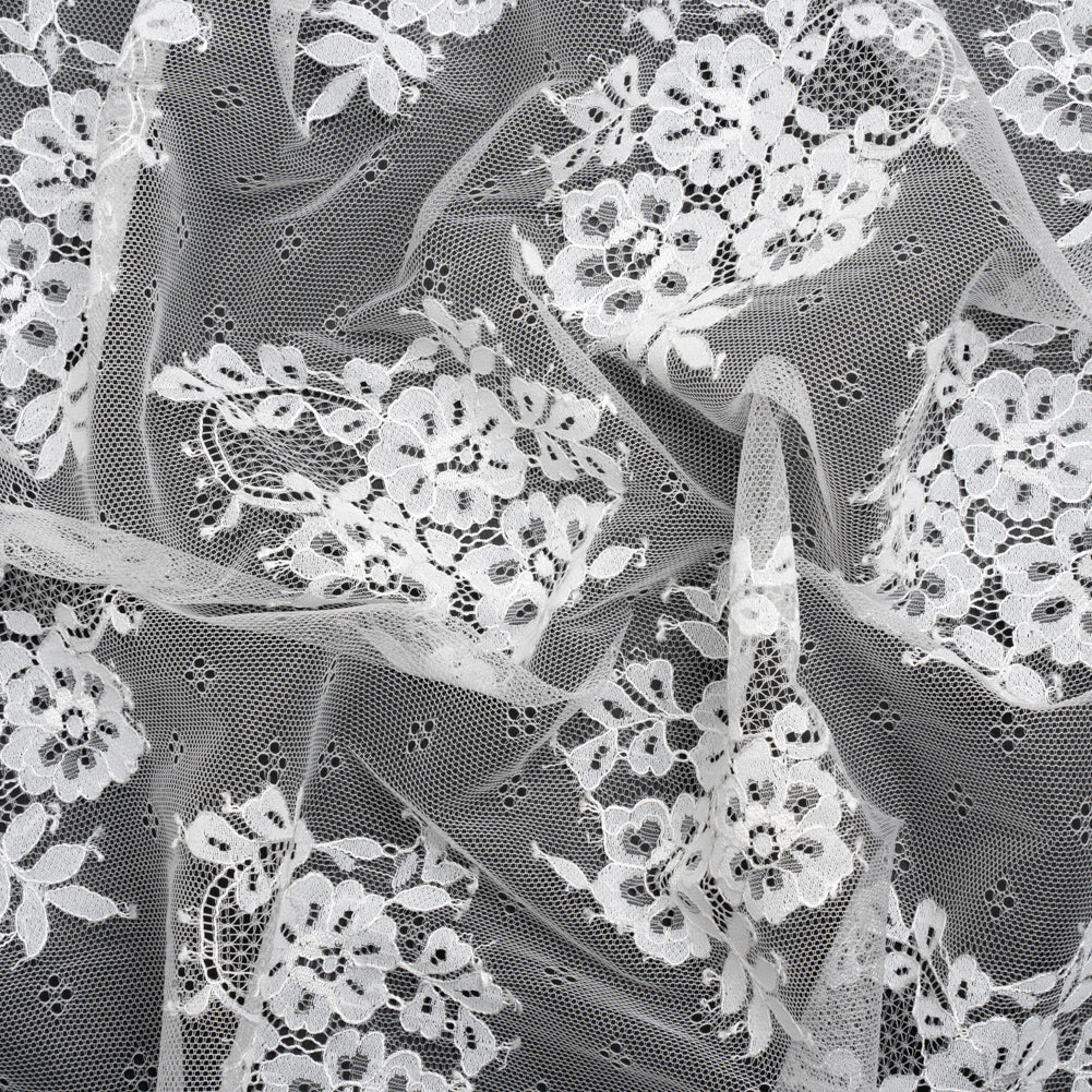 Re-Embroidered Lace - White Floral Bouquet - Joann Fabrics