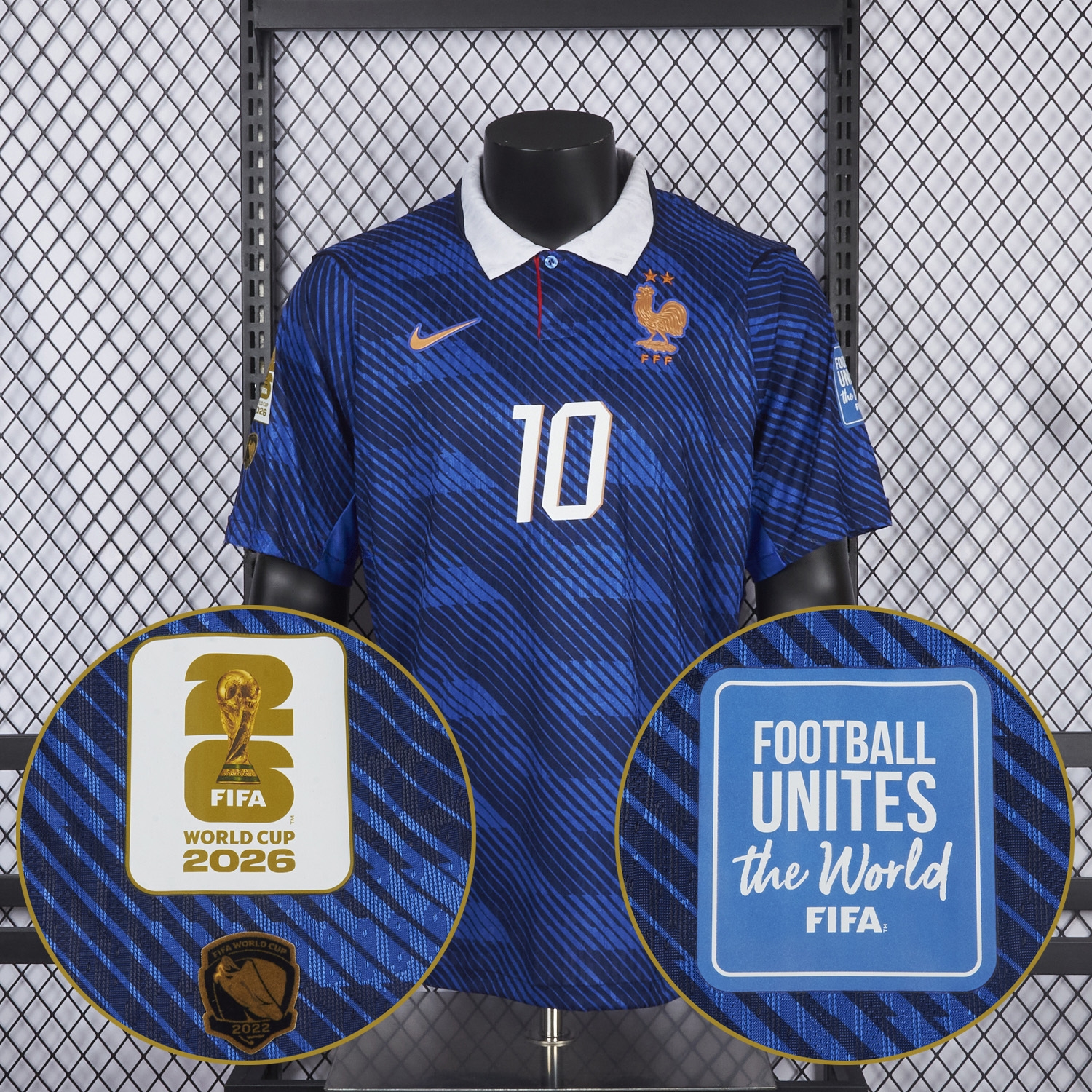 【MBAPPE # 10】France 2026 Home Jersey - Player Version - UnitedFutballJersey