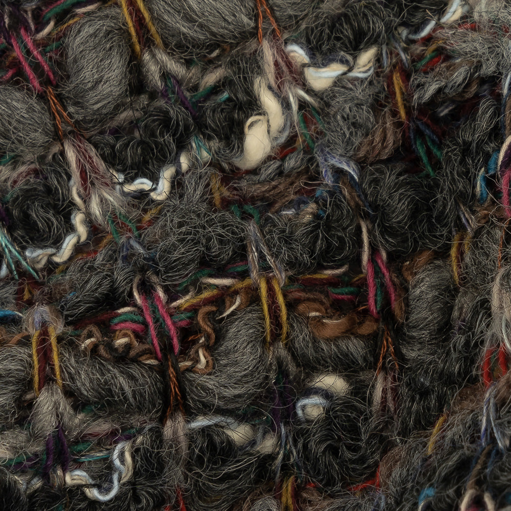 Raven, Gray and Multicolor Striped Chunky Wool Knit - Joann Fabrics