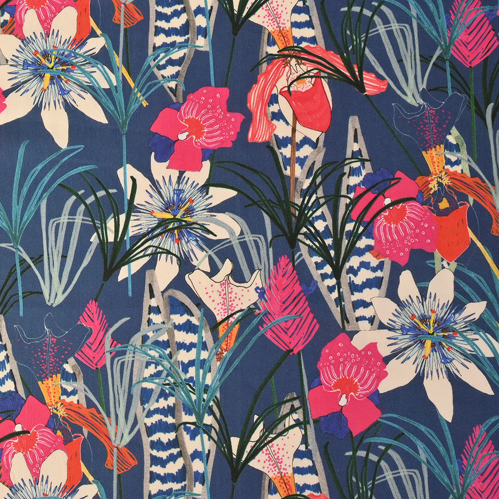 Mood Exclusive Enigmatic Flora Antiqued Navy Cotton Lawn - Joann Fabrics