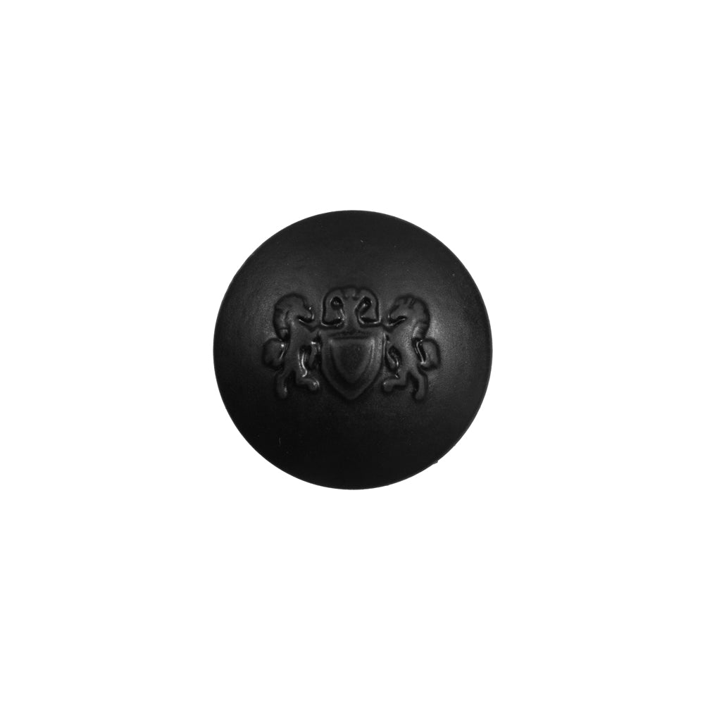 Black Plastic Button with Emblem - 24L/15mm - Joann Fabrics
