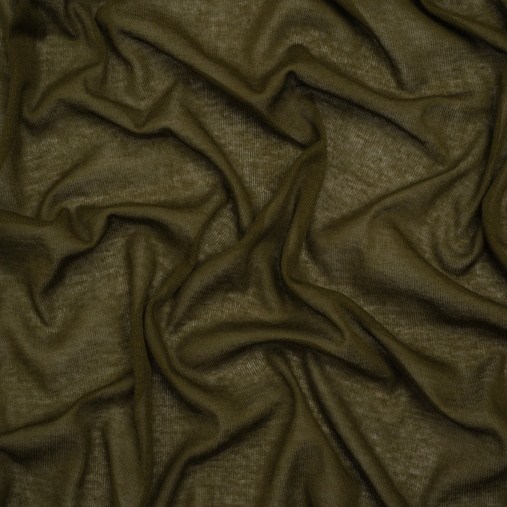 Lightweight Cotton Interlock Knit - Army Green - Designer Deadstock - Joann Fabrics