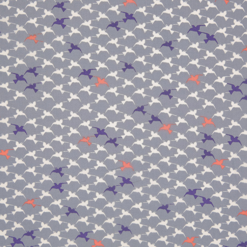 Stonewash Blue Bird Printed Cotton Poplin - Joann Fabrics