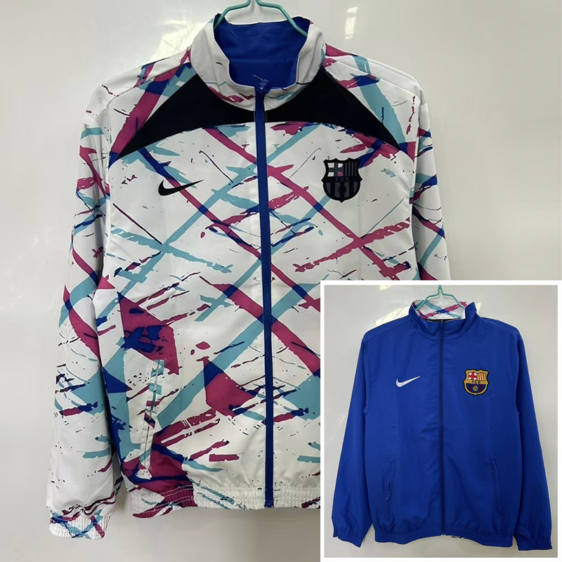 2025/2026 Barcelona Reversible Windbreaker Soccer Jersey 1:1 Thai Quality 01