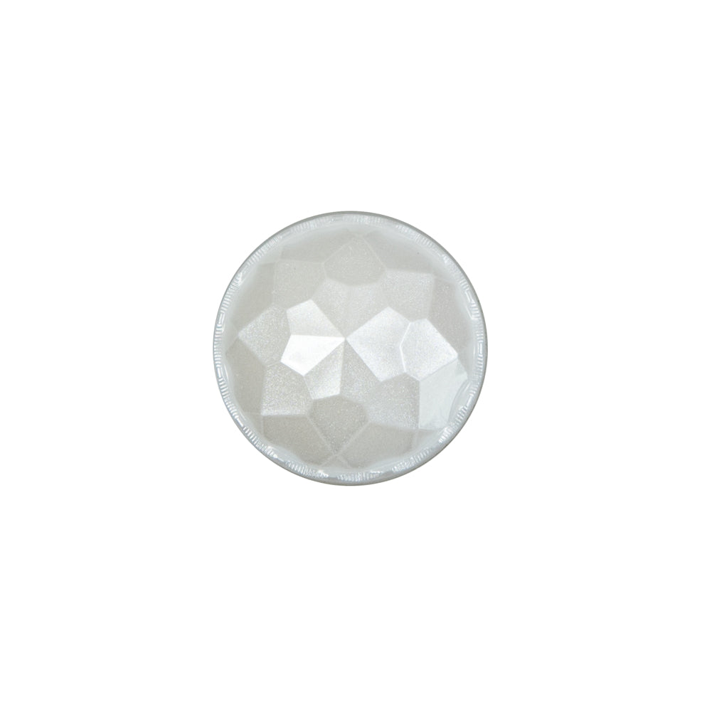 Italian White Plated Bevel-Cut Button - 24L/15mm - Joann Fabrics