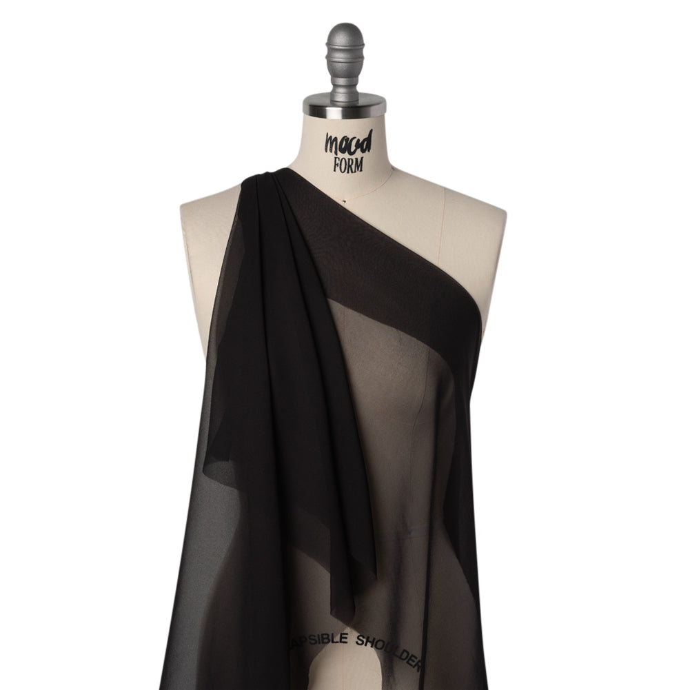 Silk Chiffon - Black - Famous Australian Designer Deadstock - Joann Fabrics