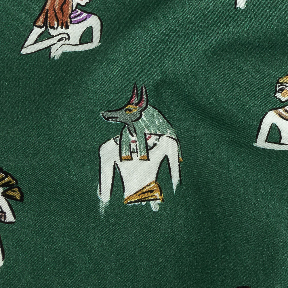 Mood Exclusive Forest Green Realm of Anubis Stretch Brushed Cotton Twill - Joann Fabrics