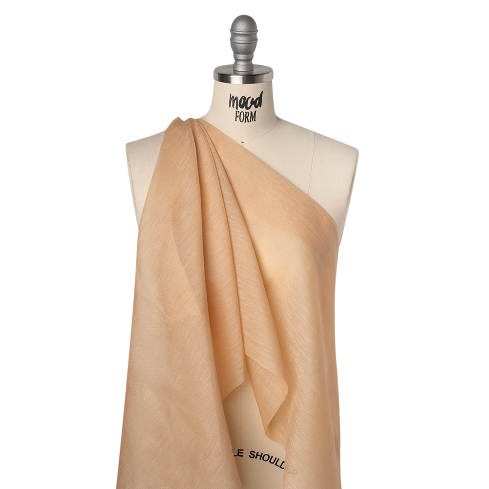 Linen and Silk Scrim - Light Peach - Famous Australian Designer Deadstock - Joann Fabrics