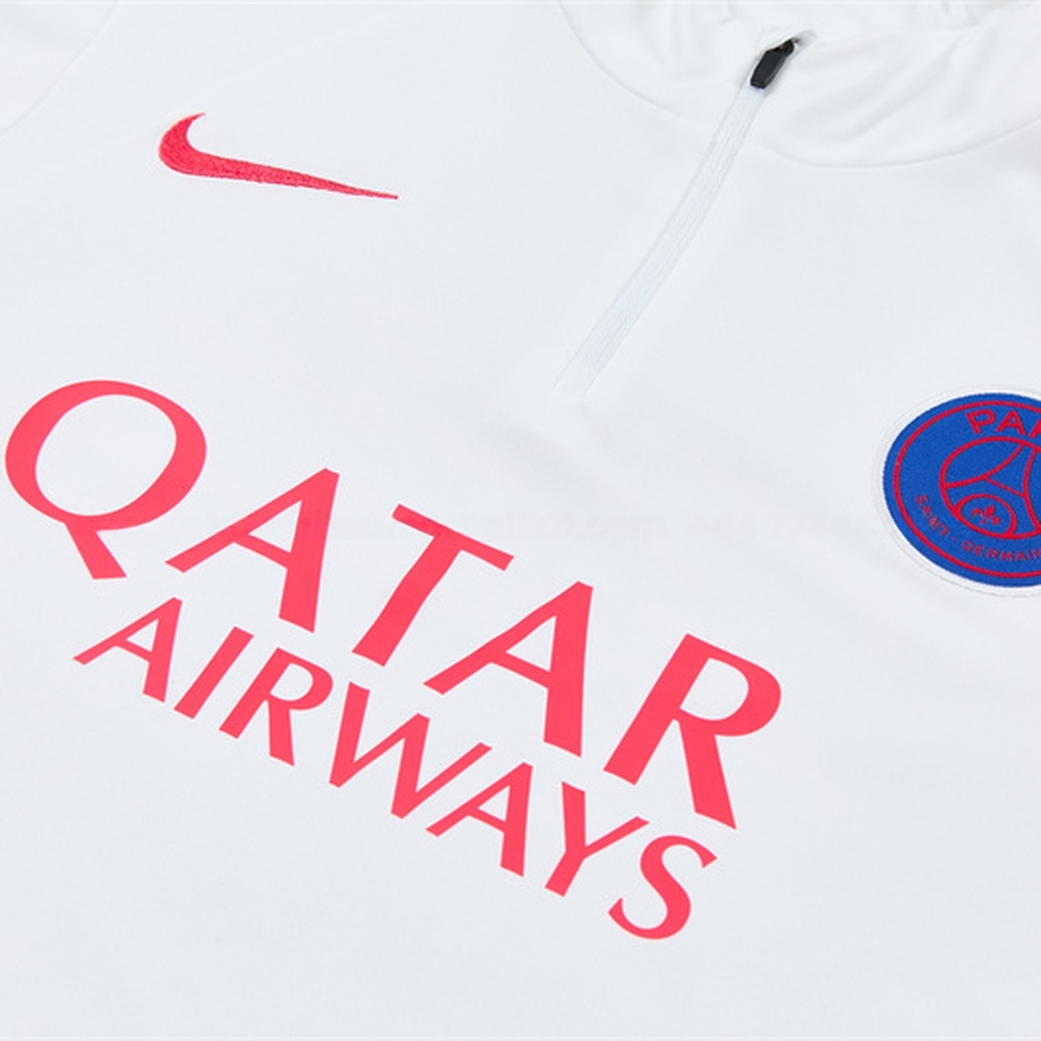 Paris Saint-Germain PSG 26-27 Kids Long Sleeve Training Set - White Top & Black Pants - UnitedFutballJersey