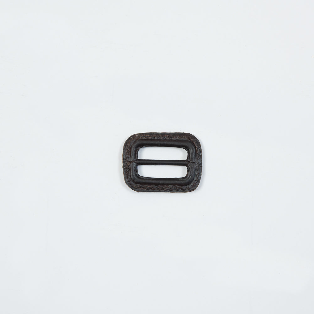 Antique Brown Leather Buckle - 1.25
