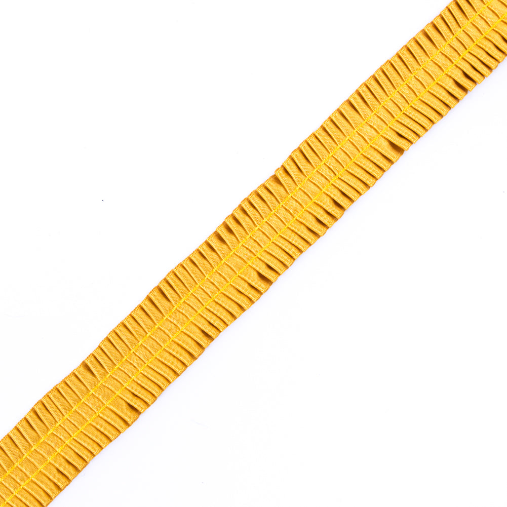 Italian Mustard Deep Knife Pleated Trimming - 1