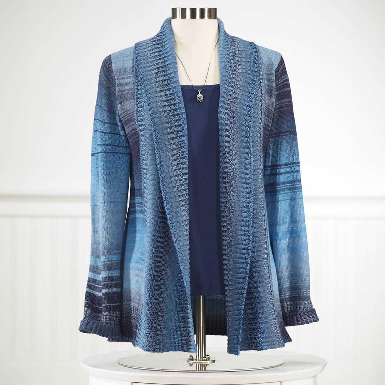 Space-Dye Striped Cardigan - Northstyle Catalog