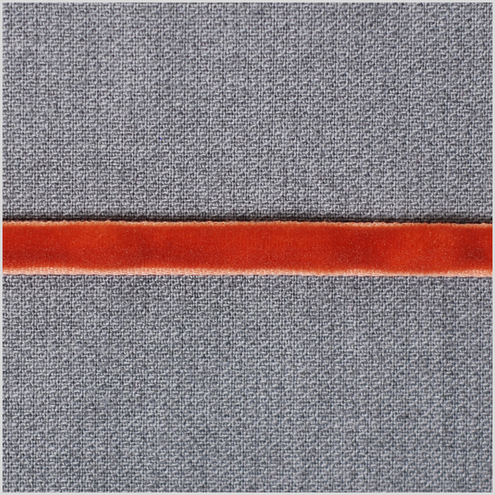 Rust Double Face Velvet Ribbon - 1/8
