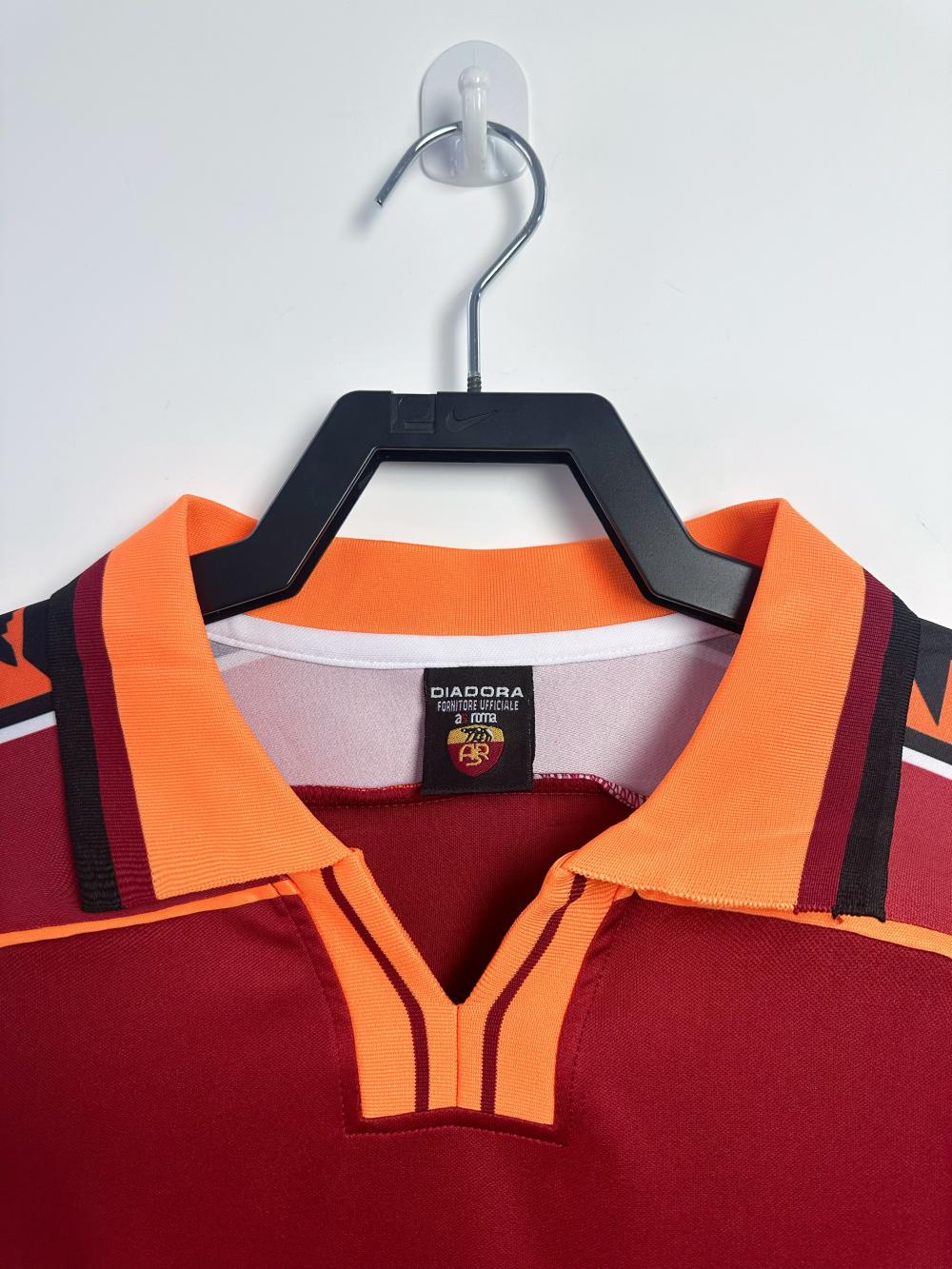 1998-1999 Retro Long Sleeve Roma Home Soccer Jersey 1:1 Thai Quality
