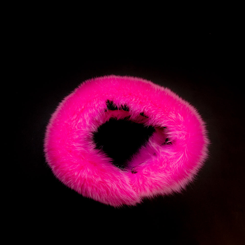 Hot Pink Fox Fur Headband or Scarf with VELCRO&reg; Closure - Joann Fabrics