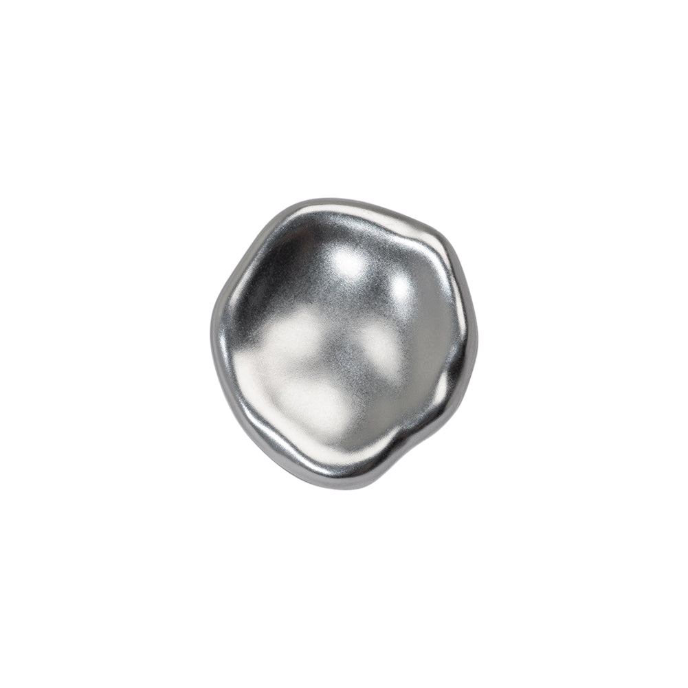 Organic Wavy Edge Concave Shank Back Metal Button - 27L/17mm - Brushed Nickel - Joann Fabrics