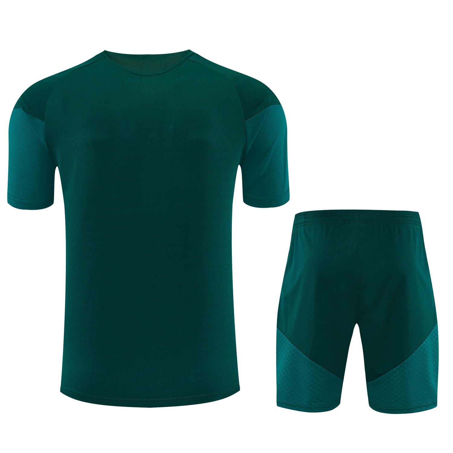 Real Madrid 26-27 Short-Sleeve Training Set - Dark Green Top & Dark Green Shorts - UnitedFutballJersey