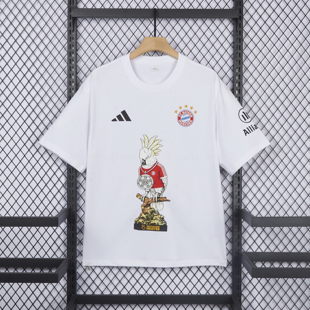 Bayern Munich 25-26 “35. Deutscher Meister” Championship Commemorative White T-shirt - UnitedFutballJersey