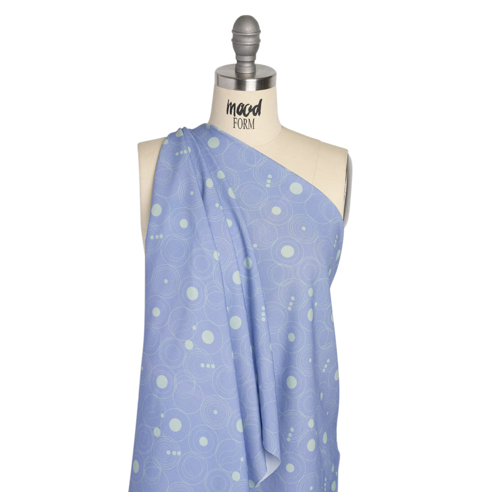 Mood Exclusive Blue Planetary Place Stretch Sustainable Rayon Batiste - Joann Fabrics