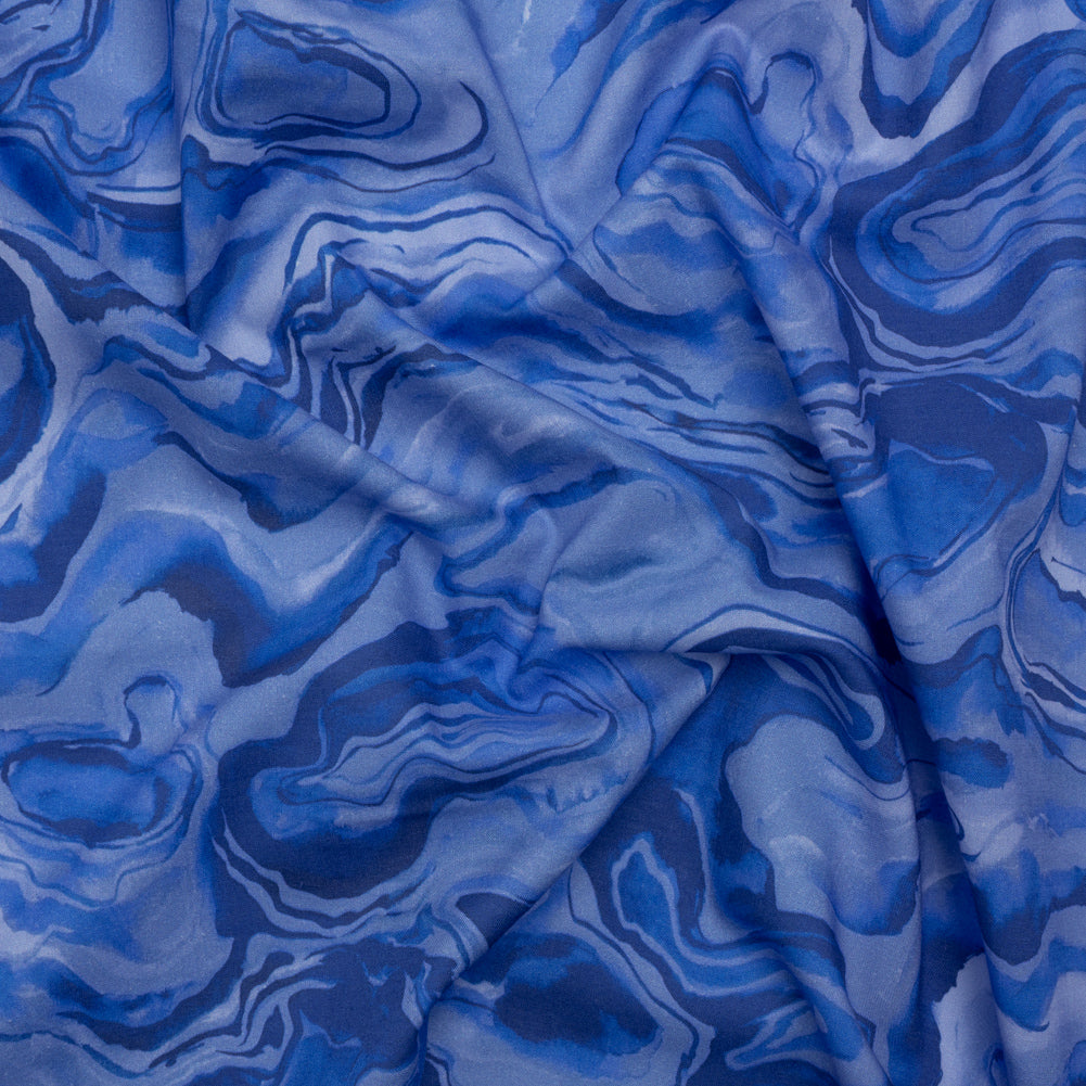 Cotton Voile - Blue Abstract - Skyscape Print - Mood Exclusive Chariot Collection - Joann Fabrics