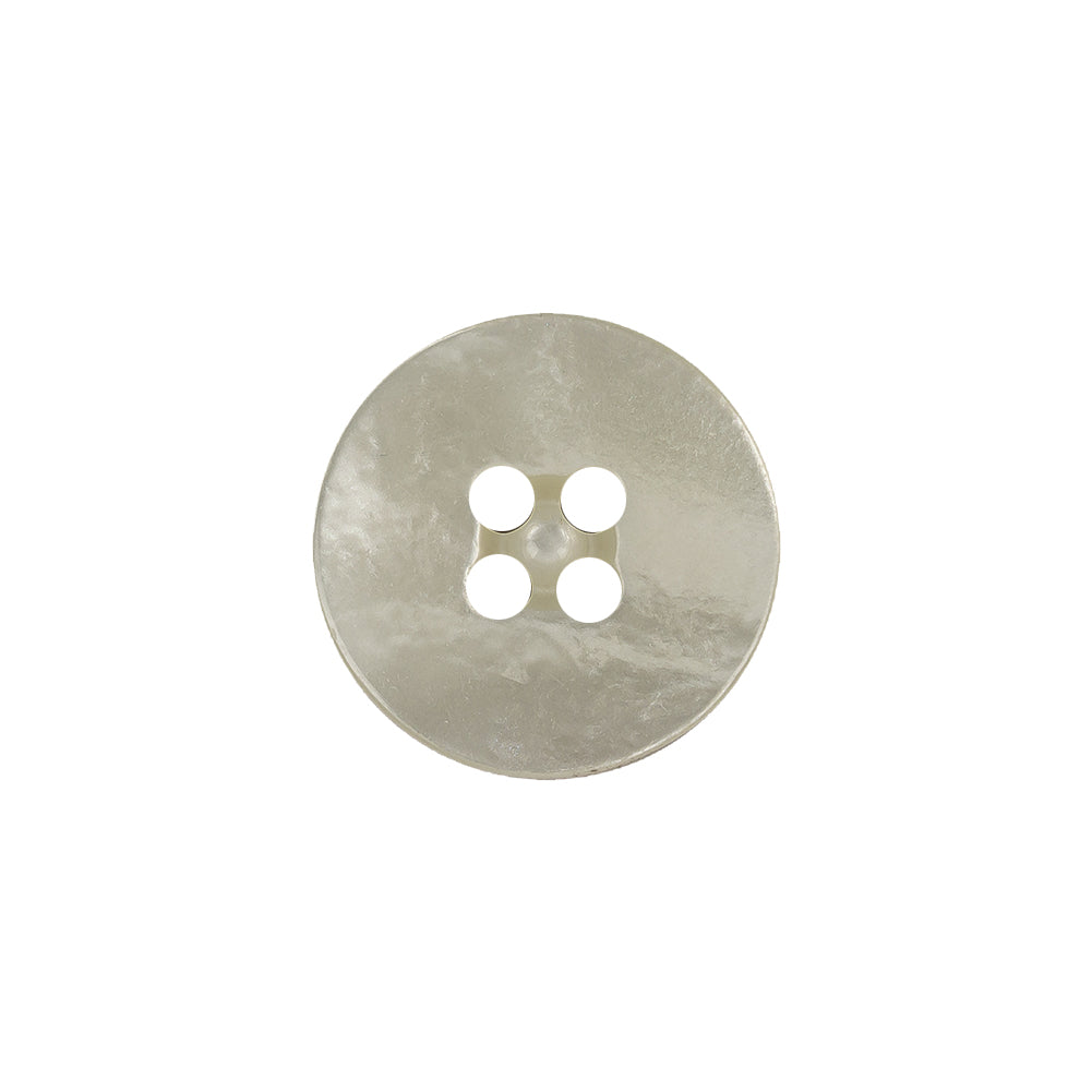 Ivory Iridescent Four Hole Smooth Top Plastic Button - 28L/18mm - Joann Fabrics