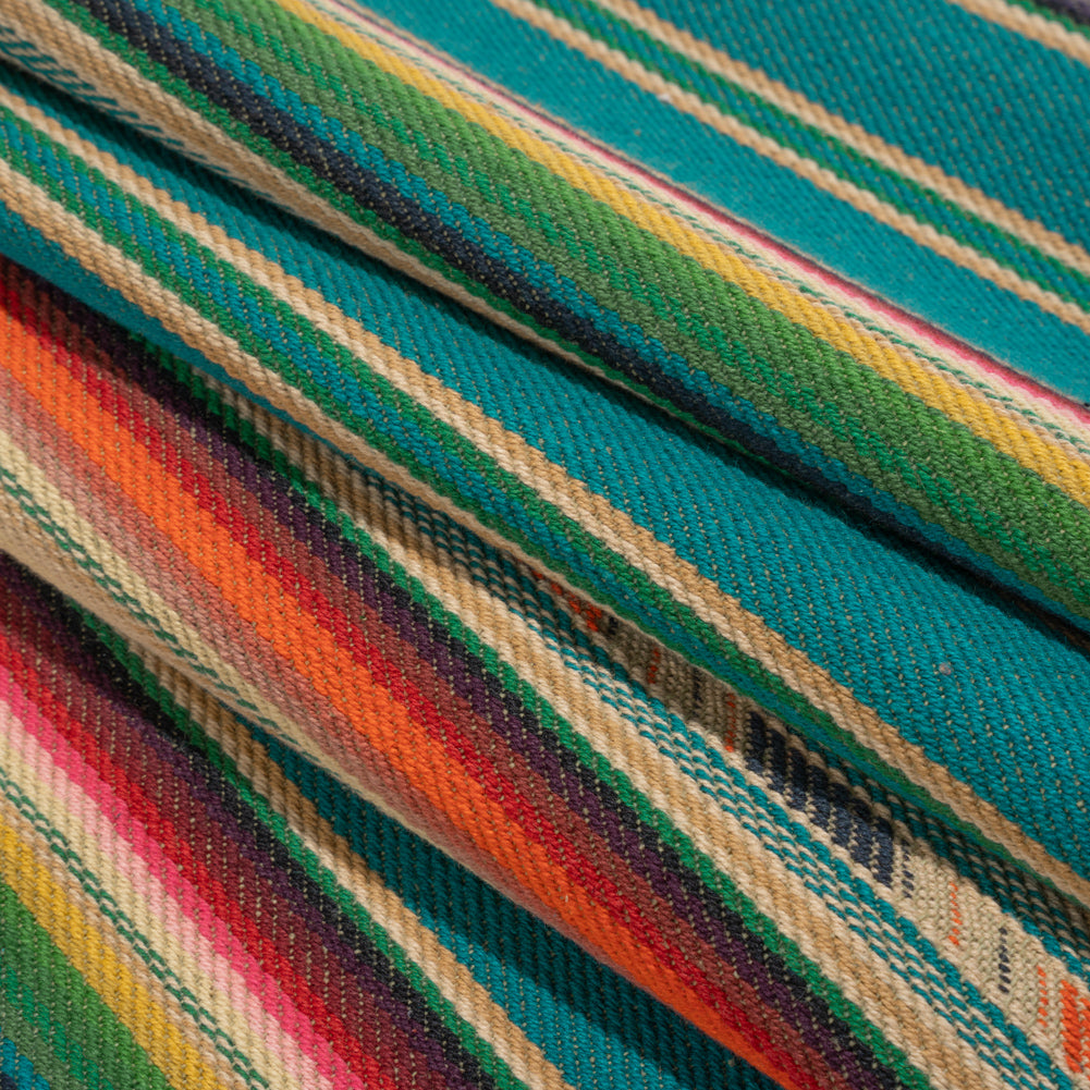 Arizona Teal, Orange and Pink Geometric Stripe Cotton Twill - Joann Fabrics