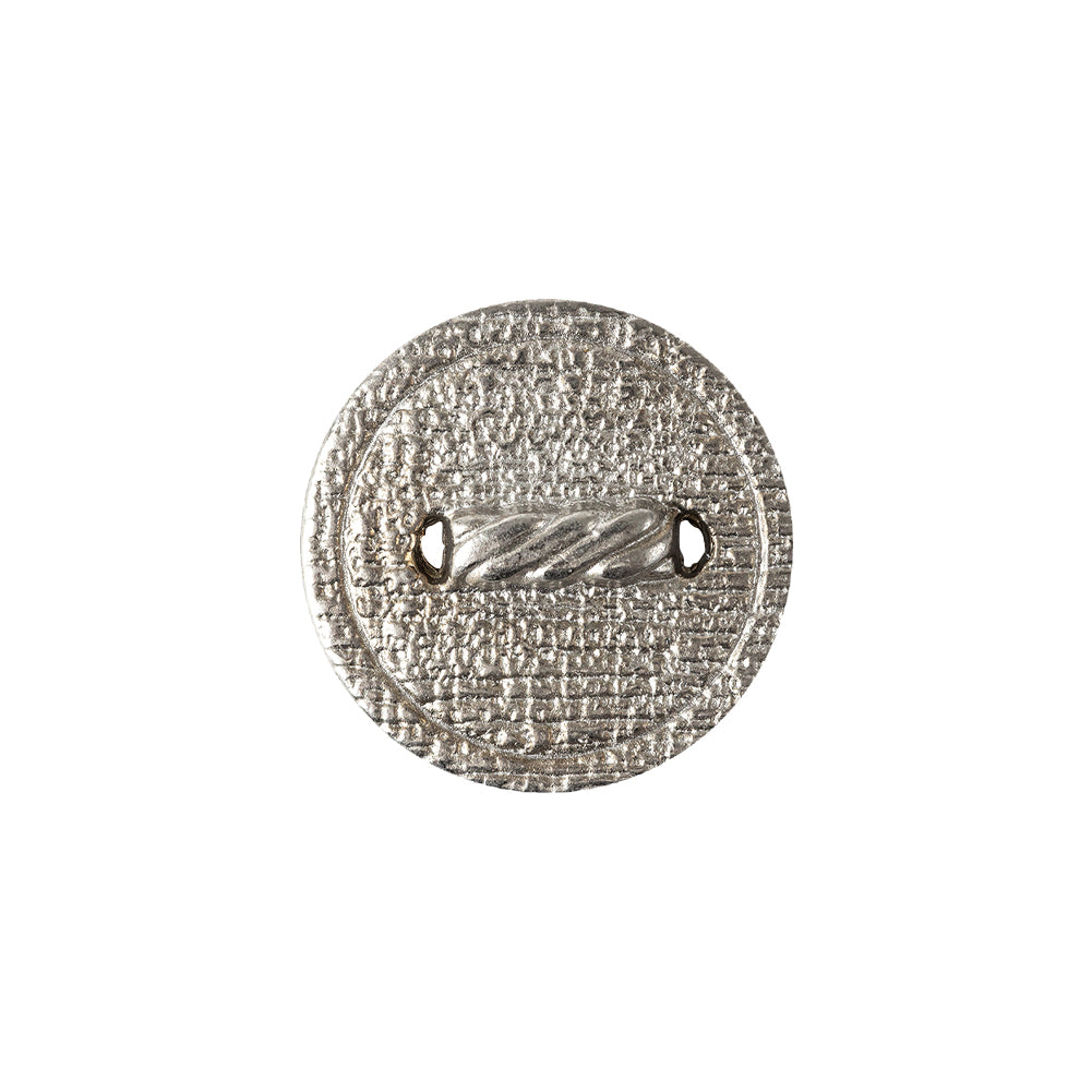 Italian Silver Faux Rope Textured Shank Back Metal Button - 30L/19mm - Joann Fabrics