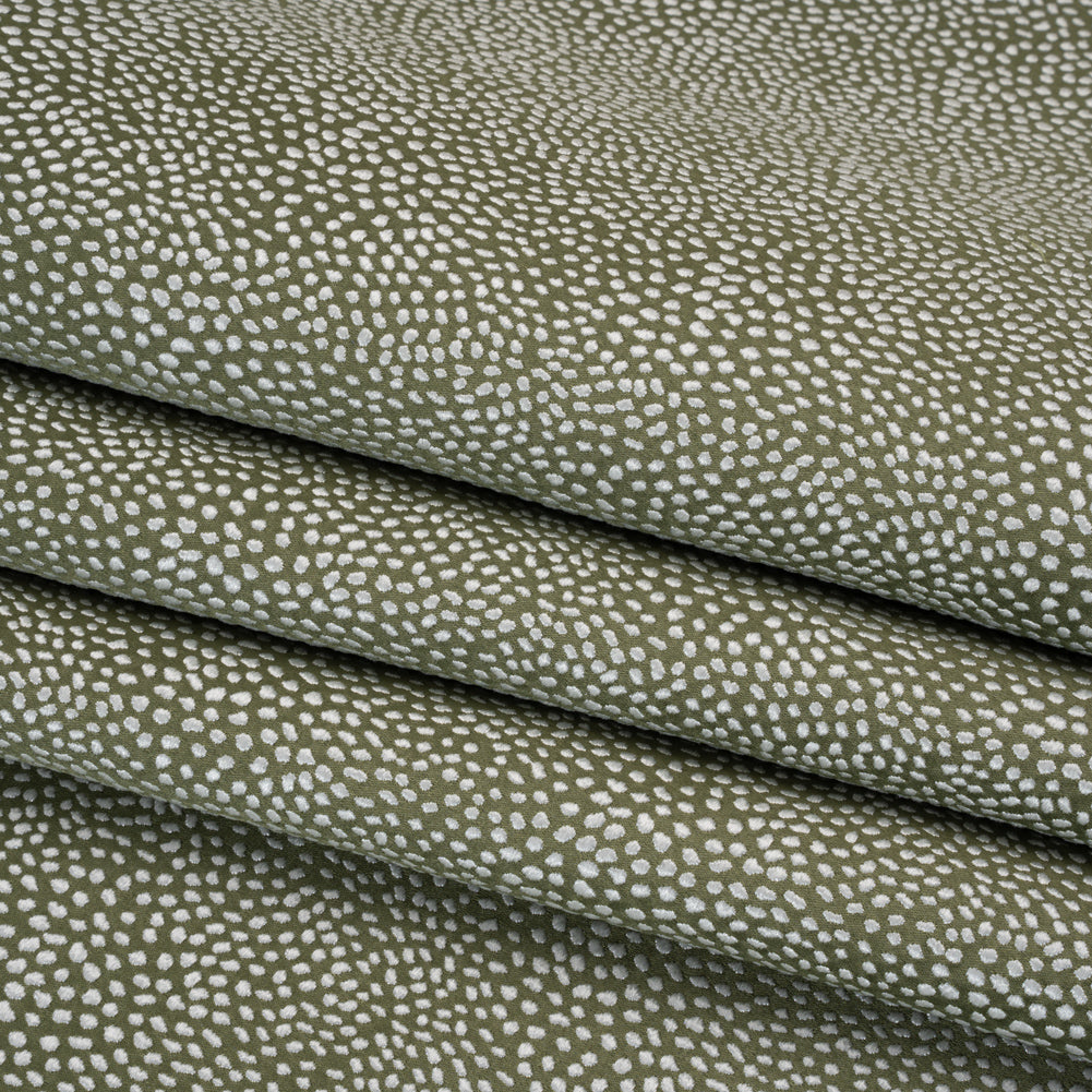 Recycled Polyester Jacquard - Moss Little All-Over Spots - British Imported - Joann Fabrics