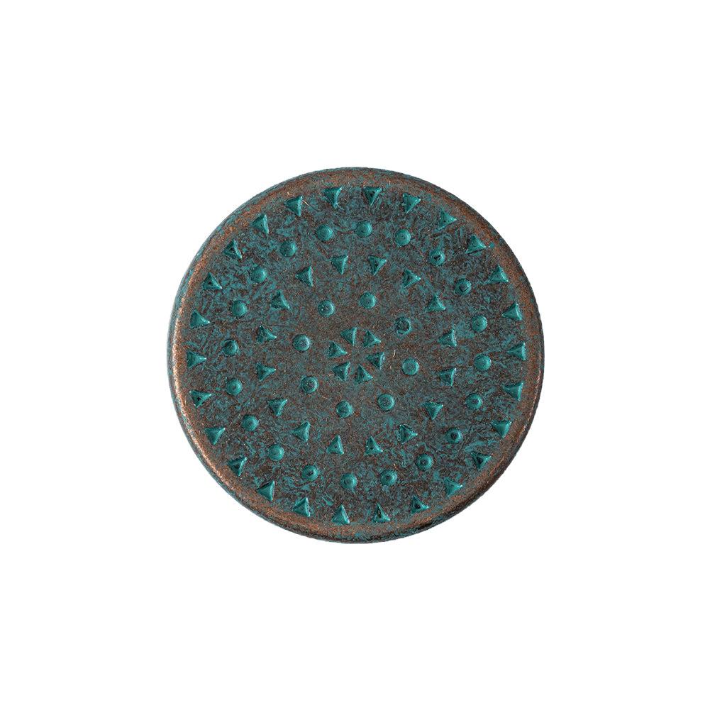 Italian Geometric Copper Oxidized Shank Back Button - 36L/23mm - Joann Fabrics