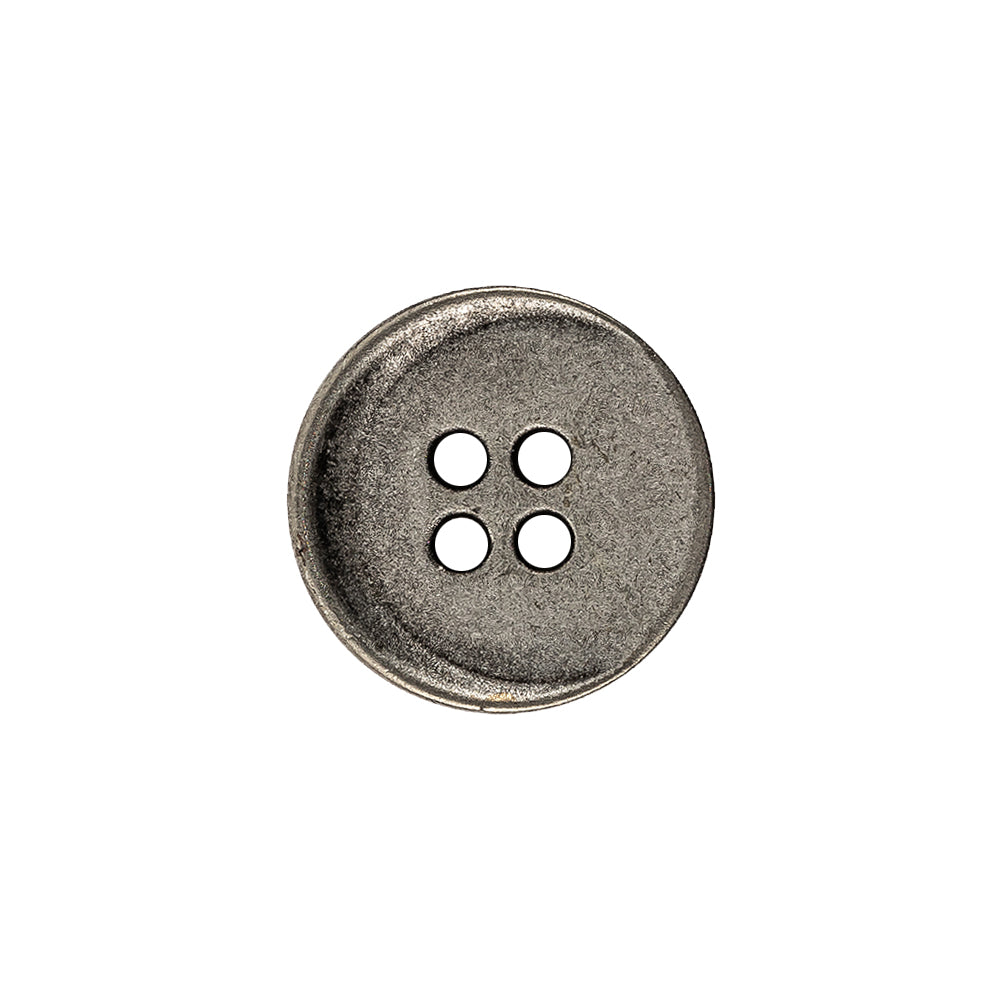 Silver Metal 4-Hole Coat Button - 28L/18mm - Joann Fabrics