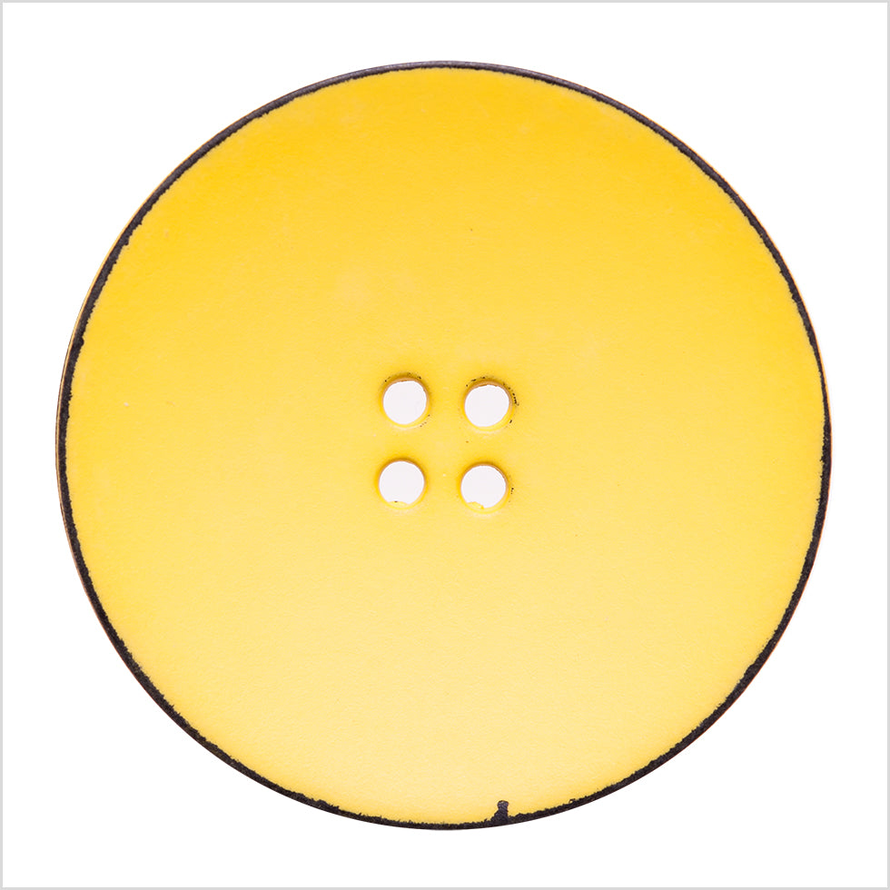Italian Yellow 4-Hole Plastic Button - 54L/34mm - Joann Fabrics