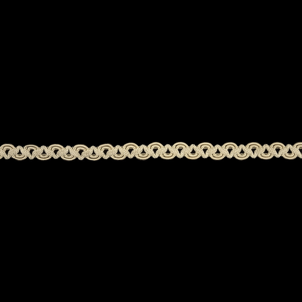 White Swan Waves and Zig Zags Gimp Braided Trim - 0.375