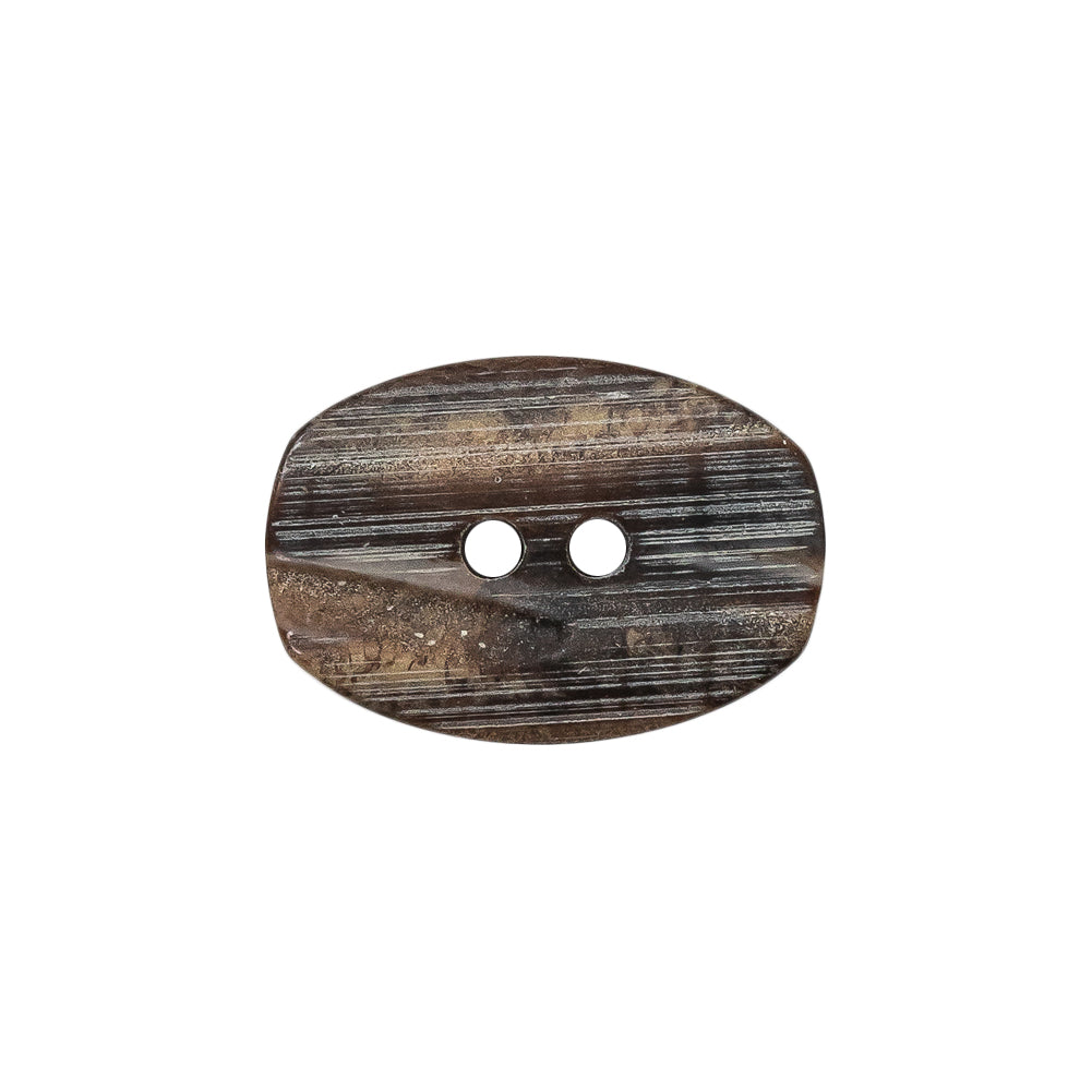 Gray and Brown Wood-Look Oval 2-Hole Plastic Button - 36L/23mm - Joann Fabrics
