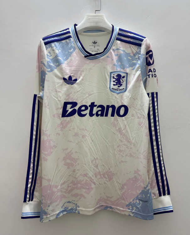 2025/2026 Long Sleeve Aston Villa Third Away Football Shirt 1:1 Thai Quality