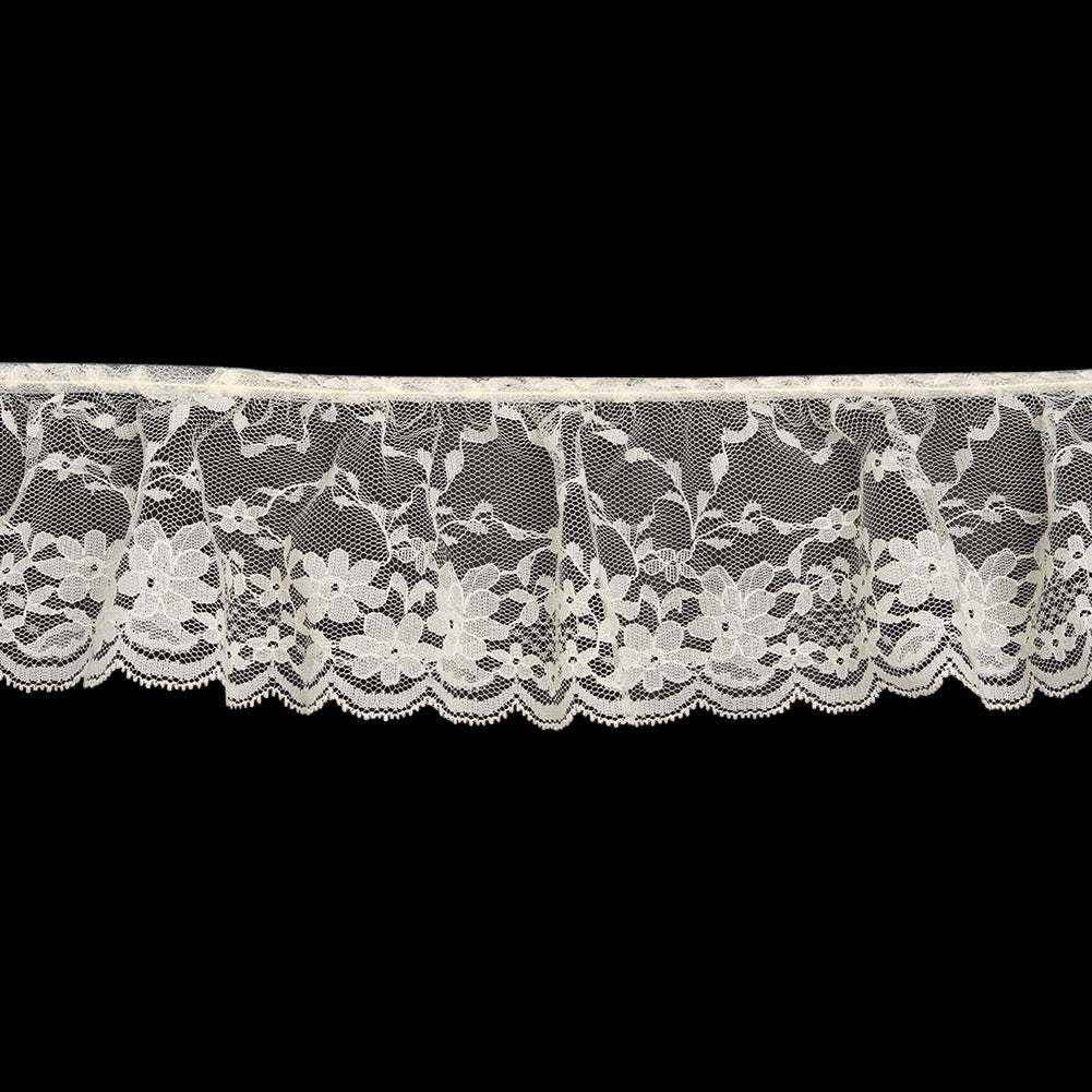 Yaya Han Ruffled Lace Trim - Champagne Floral, 3.5