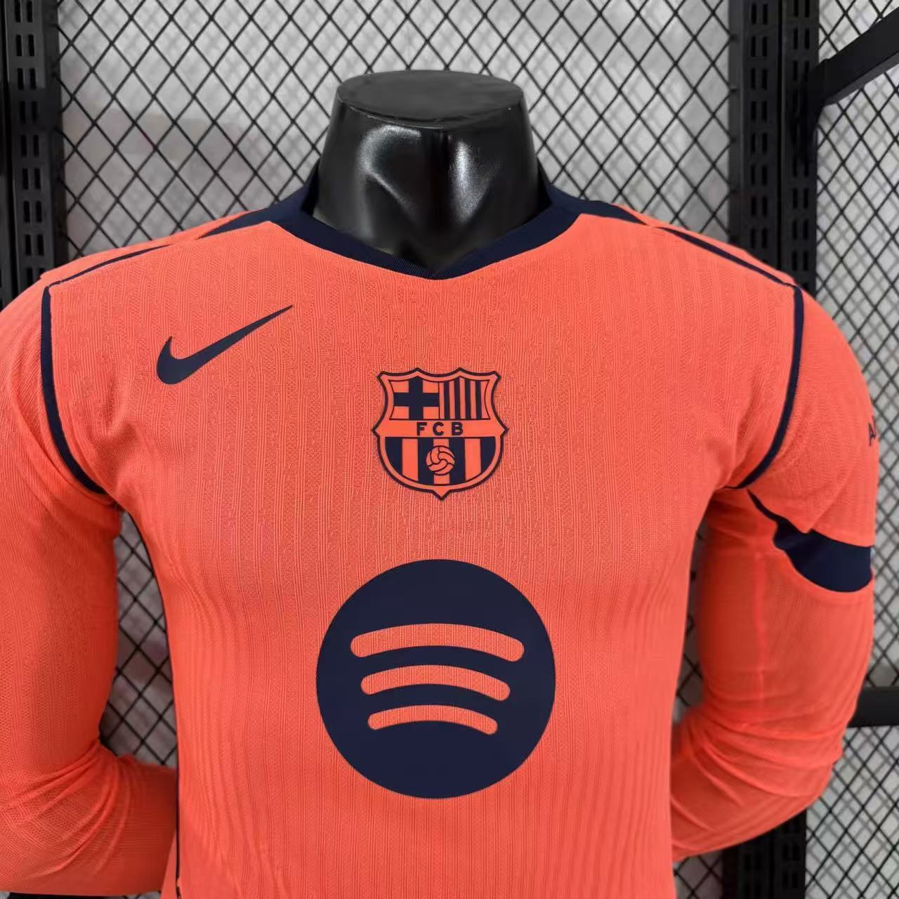 2025/2026 Long Sleeve Player Version Barcelona Third Away Football Jersey 1:1 Thai quality