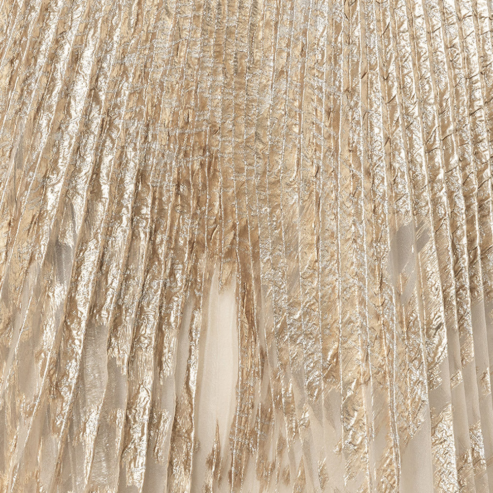 Mood Exclusive Metallic Gold and Silver Pleated Skirt - Joann Fabrics