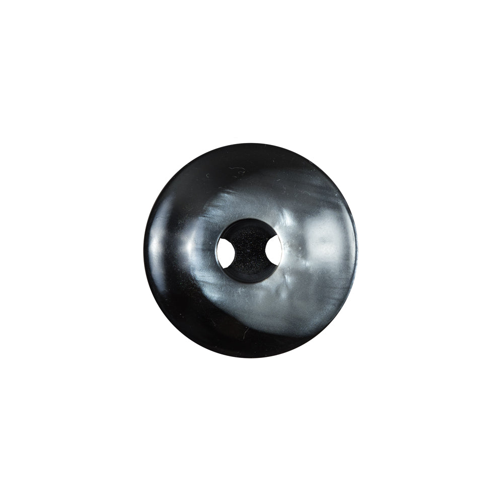 Italian Black and Silver Iridescent 2-Hole Button - 28L/18mm - Joann Fabrics