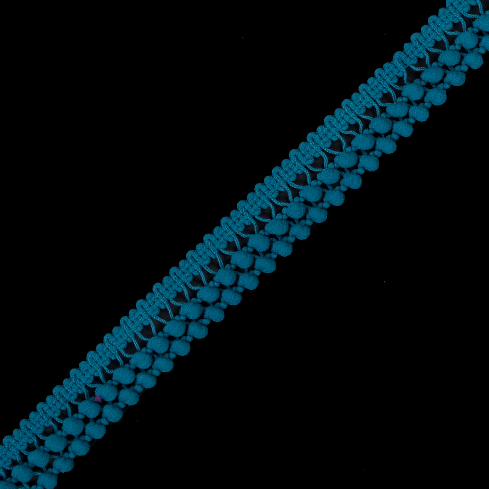 Teal Two Row Mini Pom Pom Trim - Joann Fabrics